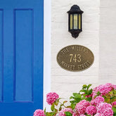 Buy Oval Brass Plaque: customized name & address
